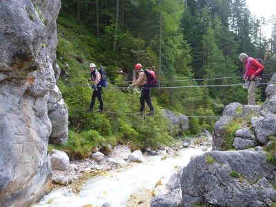 001-Hias-Klettersteig - 1. Seilbruecke